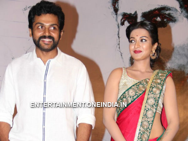 Karthi With Catherine Tresa At Madras Music Launch
