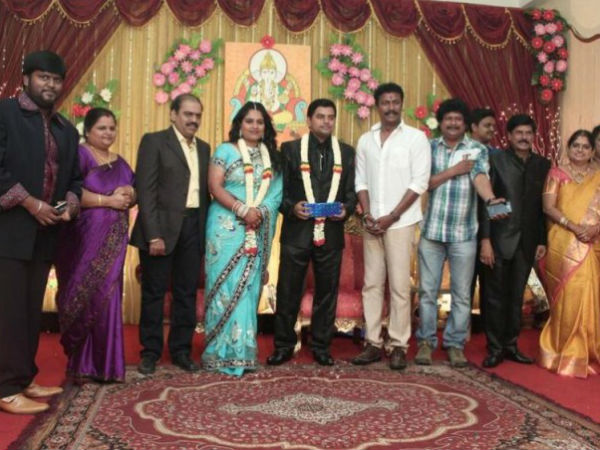 Samuthikirani At Swaminathan's Son's Wedding Reception