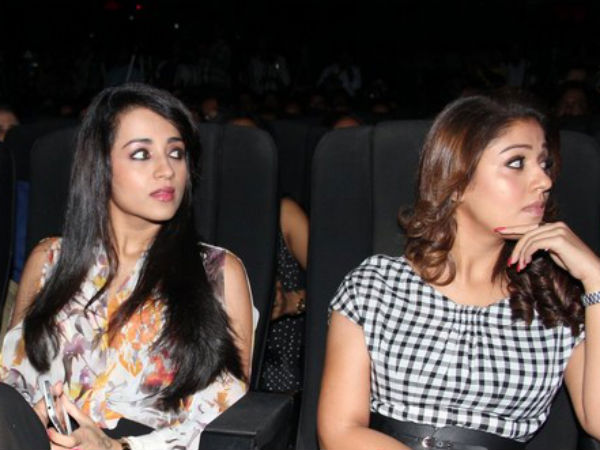 Trisha-Nayantara Spotted Together Amara Kaaviyam Music Launch