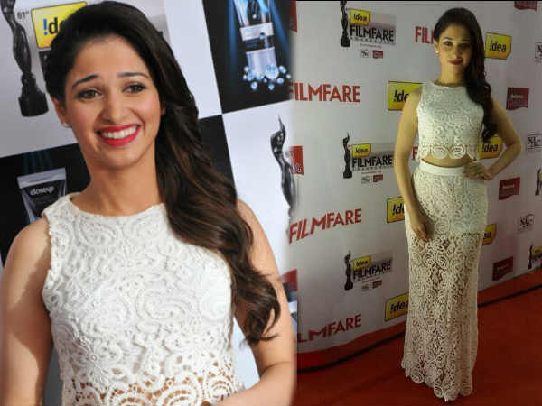 Tamanna On Red Carpet At 61st South Filmfare Awards