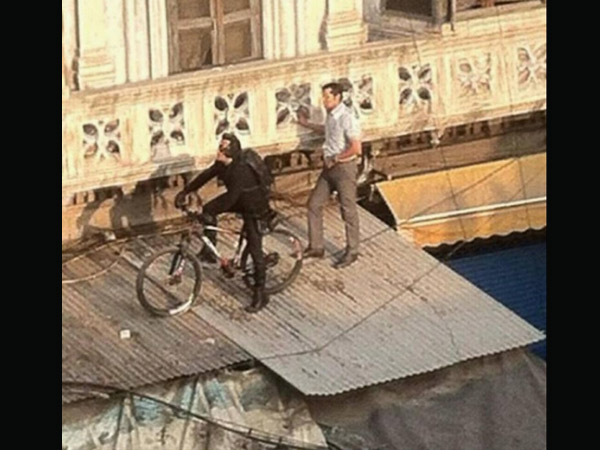 Bike Stunt On The Terrace