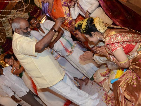 Keeravani At Nandamuri Mohan Krishna's Daughter Wedding