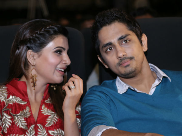 Samantha With Siddharth At Enakkul Oruvan Audio Release