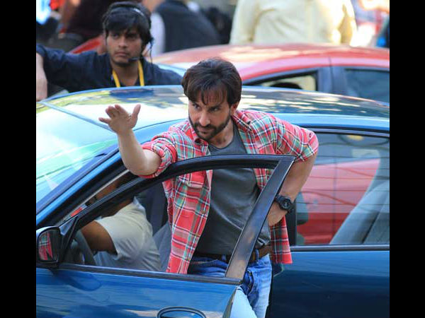 Saif Ali Khan Prepping For Car Crash Shot