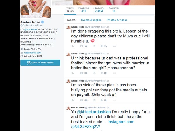 Amber Rose Khloe Tweets Amber Rose Khloe Tweets