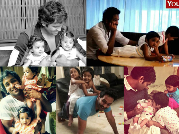 Vishnu Manchu With His Twins - Ariyana and Viviana