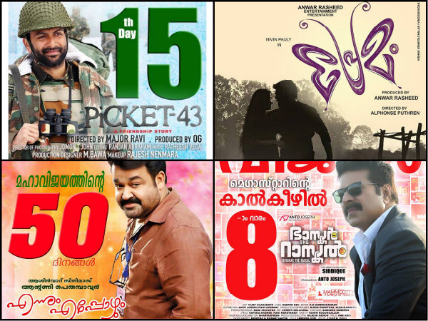 Box Office Hits 2015 Malayalam Cinema Malayalam Cinema Box Office 2015 Malayalam Hits 2015 Premam Picket 43 Fireman Ennum Eppozhum Oru Vadakkan Selfie Bhaskar The Rascal Filmibeat