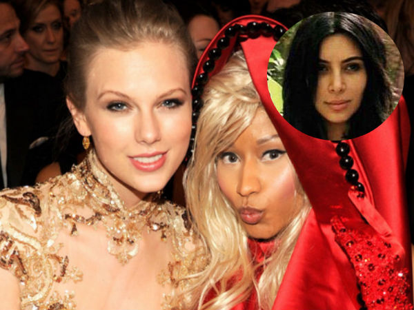 Kim K Accidentally Gets Involved In Taylor Swift & Nicki Minaj's Feud Kim K Accidentally Gets Involved In Taylor Swift & Nicki Minaj's Feud