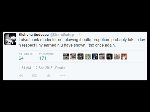 Sudeep Tweets
