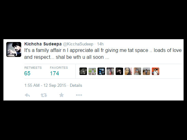 Sudeep Tweets