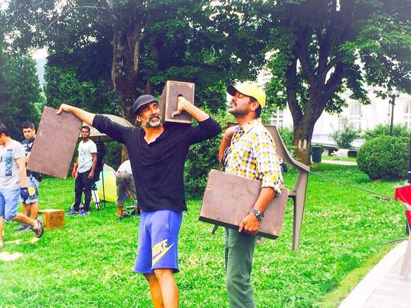 Akshay On The Sets