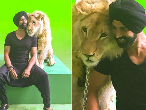 Akshay Shooting With Lion