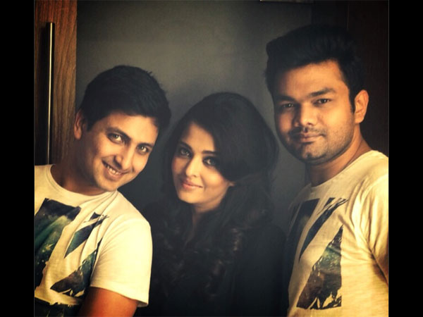 Aishwarya With Her Makeup Artists