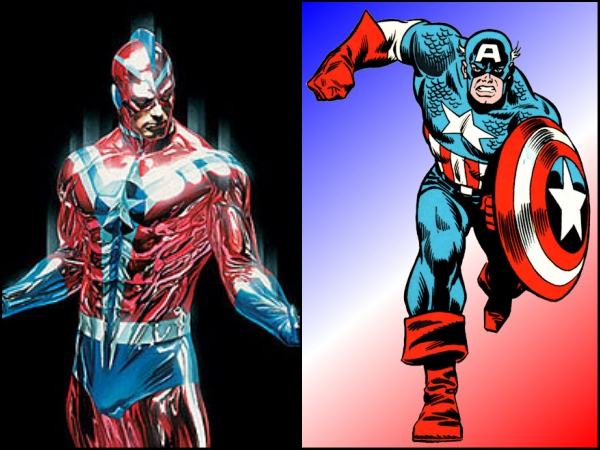 Commander Steel (DC) & Captain America (Marvel)