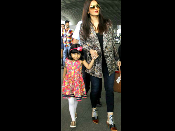Aishwarya With Aaradhya