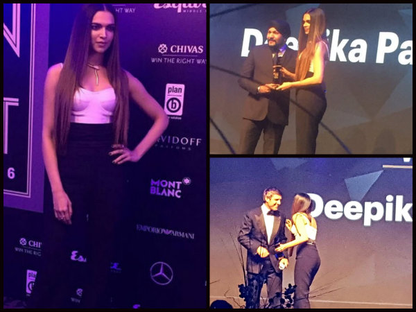 Deepika With Her Award