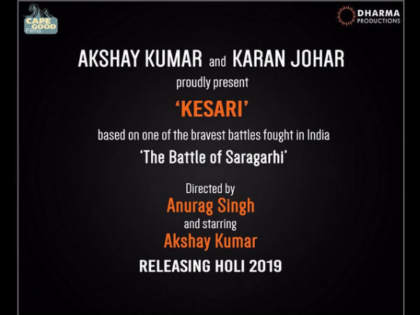 akshay-kumar-karan-johar-kesari-to-release-on-holi-in-2019 akshay-kumar-karan-johar-kesari-to-release-on-holi-in-2019
