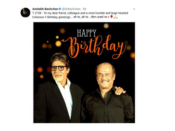 Big B Wishes Rajinikanth