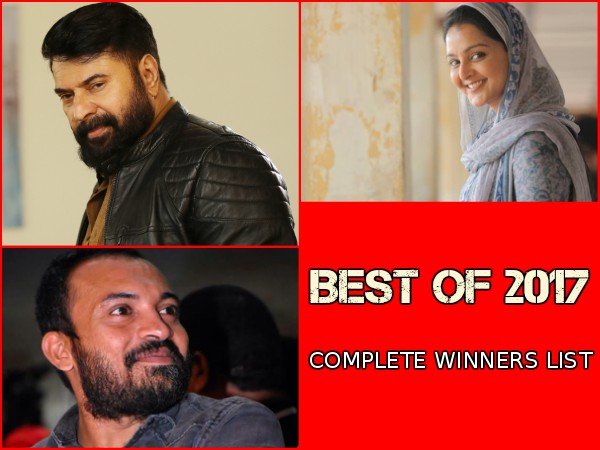 Best Of 2017 Results: Mammootty & Manju Warrier Are The Big Winners! Best Of 2017 Results: Mammootty & Manju Warrier Are The Big Winners!