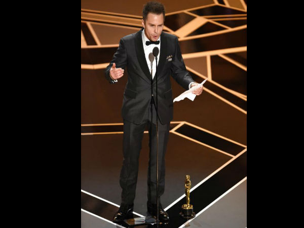 Oscars 2018 Sam Rockwell Wins Best Supporting Actor For Three Billboards Outside Ebbing Missouri