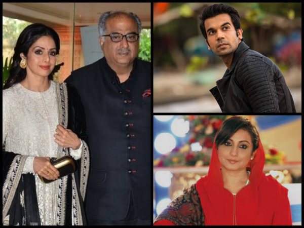 Sridevi Boney Kapoor Rajkummar Rao Divya Dutta Sridevi Boney Kapoor Rajkummar Rao Divya Dutta
