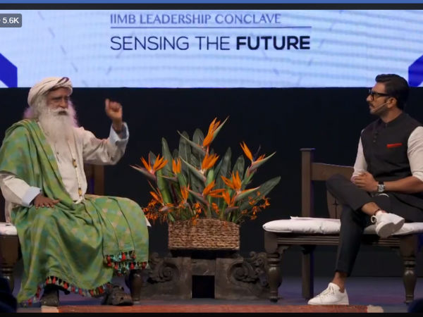 Ranveer Singh Jaggi Vasudev Ranveer Singh Jaggi Vasudev