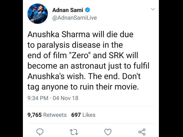 Here's What The Fake Account Of Adnan Sami Tweeted