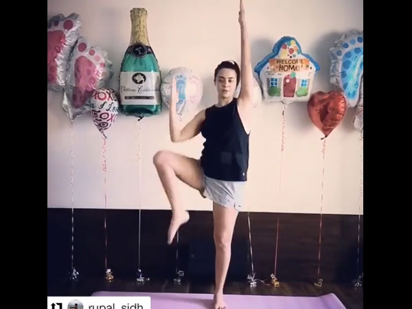 On Her Exercise Routine