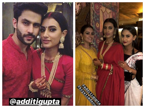 Additi Looks Stunning In A Red Sari