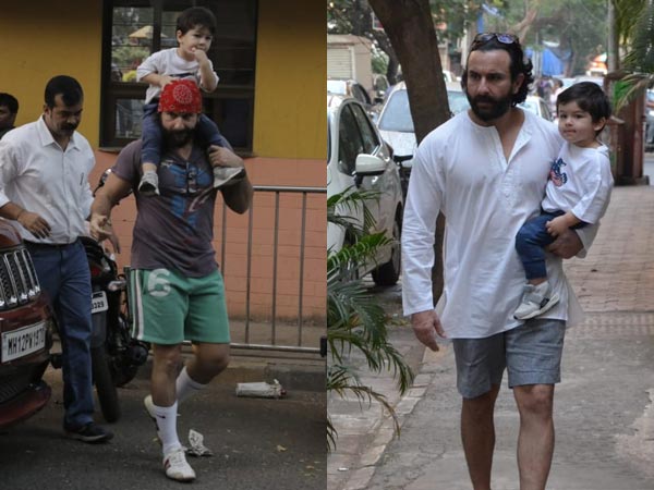 Taimur Riding Piggyback On Papa’s Shoulders