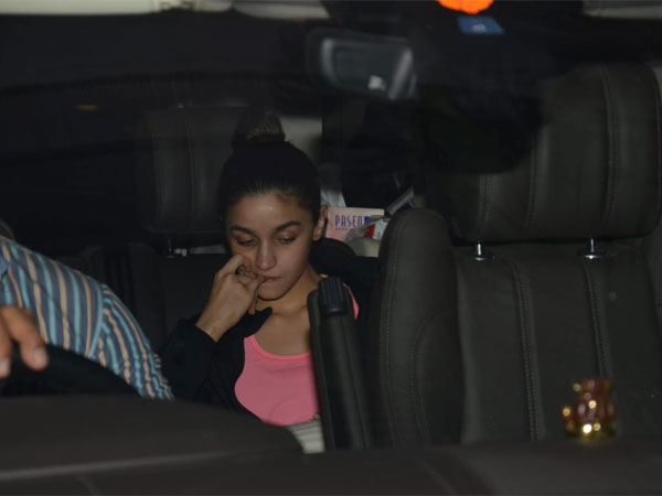 Alia Snapped At Karan Johar's House