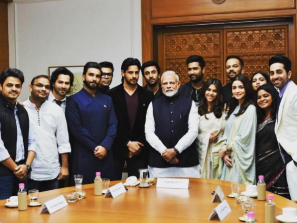 The Dynamic Young Group From The Hindi Film Industry With PM Modi