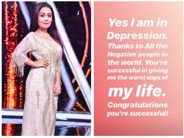 Neha Confirms She Is In Depression