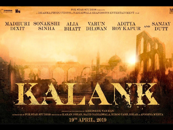 Kalank (Release Date- April 19)