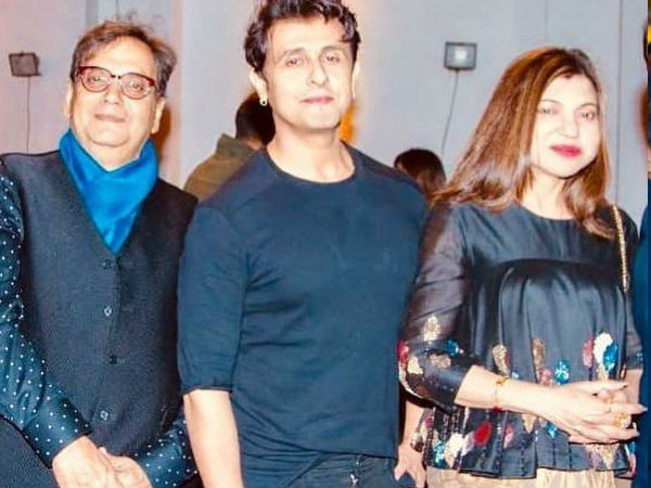 Subhash Ghai With Other Guests At His Bash