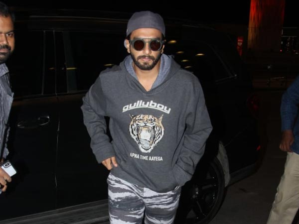 Ranveer Flaunts Gully Boy Hoodie At The Airport