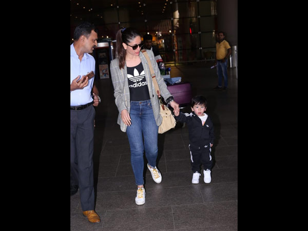 Tim Tim And Mum Kareena At The Airport