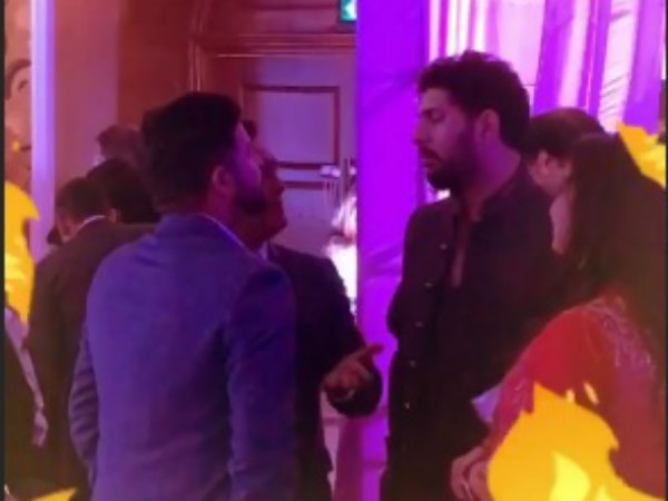 Yuvraj Singh & Suresh Raina At Kapil’s Reception!