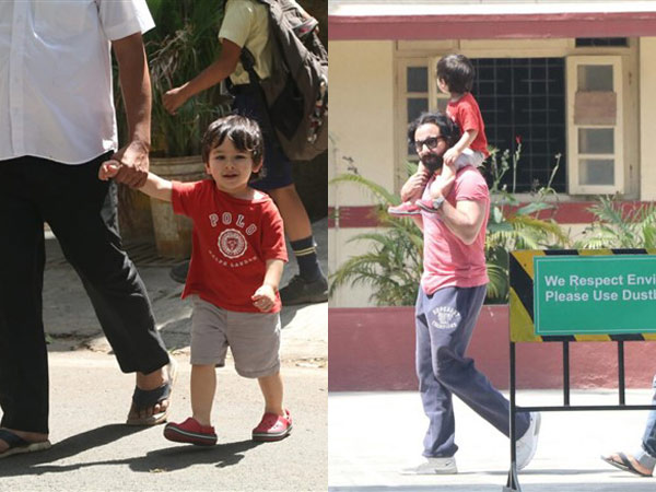 Taimur Gets A Piggyback Ride On Dad's Shoulders