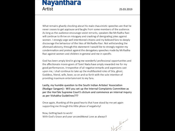 Nayanthara Destroys Radha Ravi