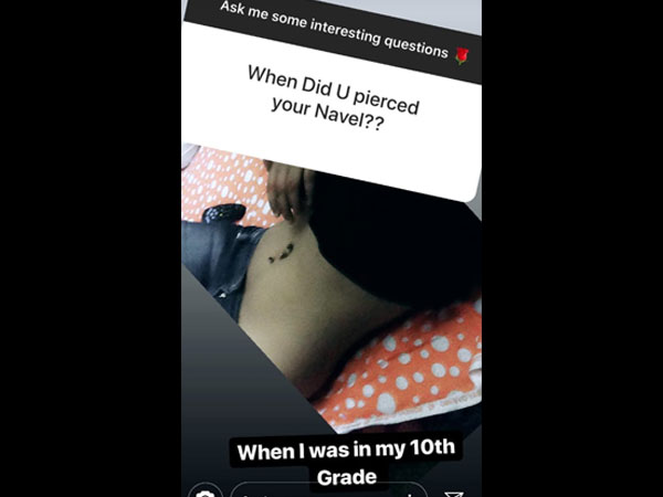On Her Navel Piercing