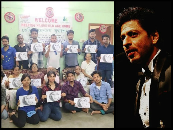 SRK Fans At Old Age Home