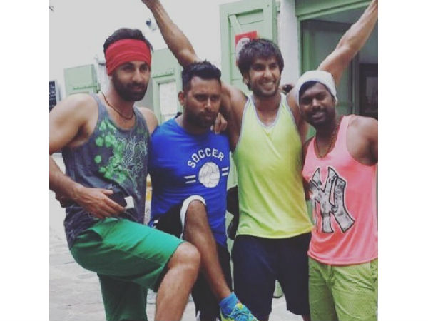 Ranveer & Ranbir Having Fun On The Sets Of Tamasha