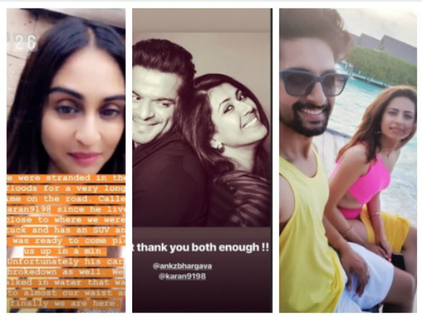 Krystle D Souza Gets Stranded In Mumbai Rains Karan Patel Comes