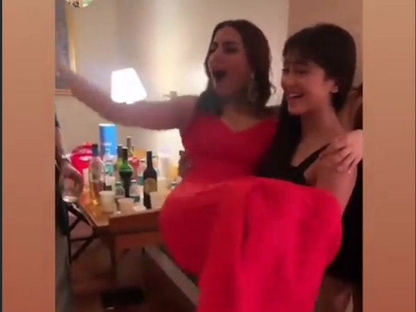 Shivangi Lifts The Birthday Girl In Her Arms