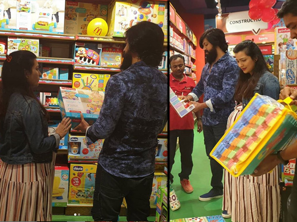 Yash & Radhika Pandit Head Out To Shop Toys For Ayra Yash & Radhika Pandit Head Out To Shop Toys For Ayra