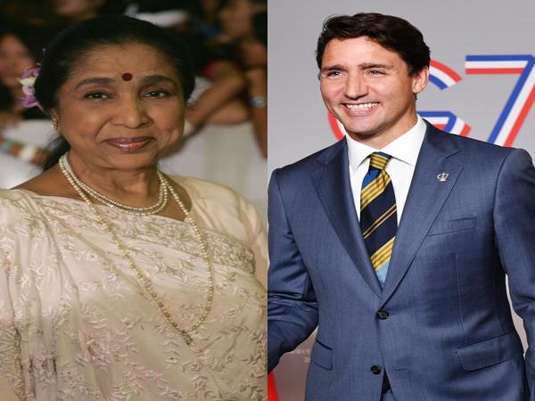 Canadian PM Justin Trudeau Wishes Asha Bhosle On Her 86th Birthday Canadian PM Justin Trudeau Wishes Asha Bhosle On Her 86th Birthday
