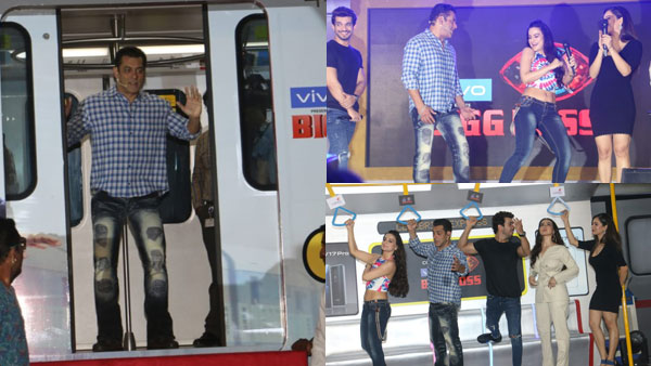 Bigg Boss 13 Launch: Salman Khan Arrives In Mumbai Metro; Arjun, Ameesha Patel & Others Join Him Bigg Boss 13 Launch: Salman Khan Arrives In Mumbai Metro; Arjun, Ameesha Patel & Others Join Him