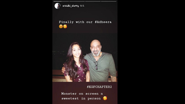KGFs Srinidhi Shetty Snapped With Sanjay Dutt! KGFs Srinidhi Shetty Snapped With Sanjay Dutt!