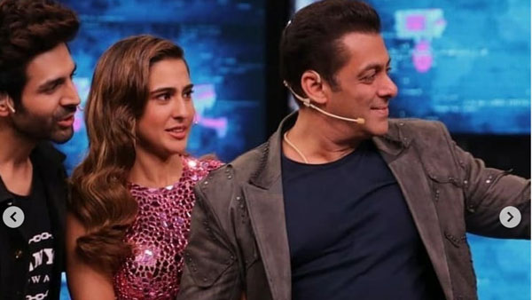 Love Aaj Kal Actors Sara Ali Khan And Kartik Aaryan Grace Bigg Boss 13 Love Aaj Kal Actors Sara Ali Khan And Kartik Aaryan Grace Bigg Boss 13